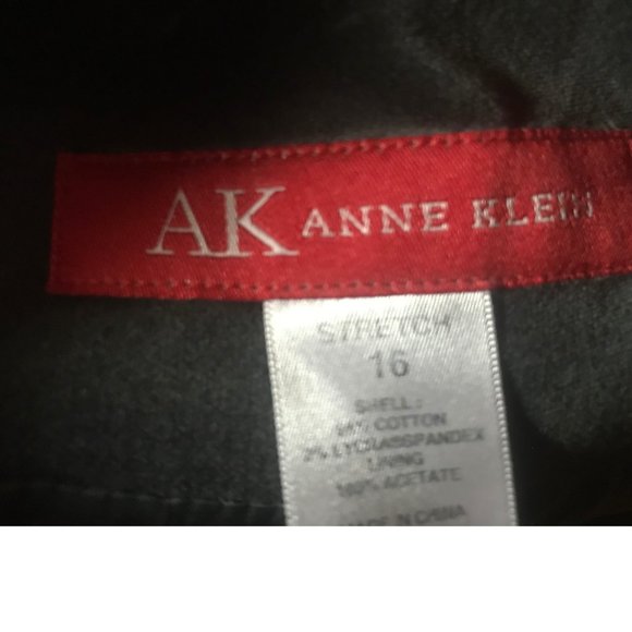 AK Anne Klein Gray Stretch Velvet Blazer Size 16 - Picture 7 of 7